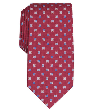 Club Room Men's Classic Floral Neat Tie Red Size Regular