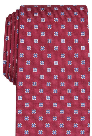 Club Room Men's Classic Floral Neat Tie Red Size Regular
