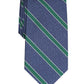 Club Room Men's Stripe Tie Green Stripe Size Regular