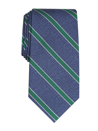 Club Room Men's Stripe Tie Green Stripe Size Regular