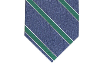 Club Room Men's Stripe Tie Green Stripe Size Regular
