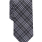 Bar III Men's Cooper Skinny Plaid Tie Black - Size Regular