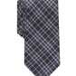 Bar III Men's Cooper Skinny Plaid Tie Navy Size Regular