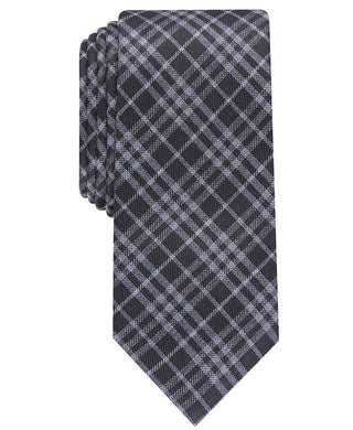Bar III Men's Cooper Skinny Plaid Tie Navy Size Regular