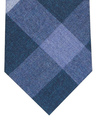 Bar III Men's Shilling Skinny Plaid Tie Blue Size Regular