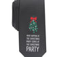 Bar III Men's Skinny Holiday Party Tie Black Size Regular