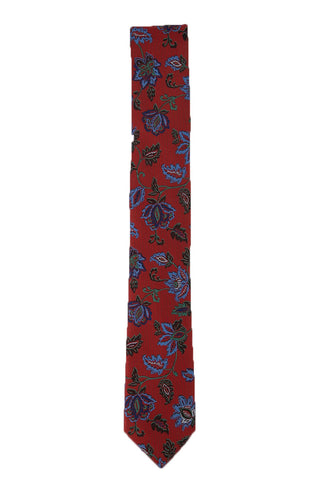 Bar III Men's Heron Floral Neck Tie Red One Size