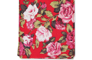 Bar III Men's Carson Floral Pocket Square Red Size Regular