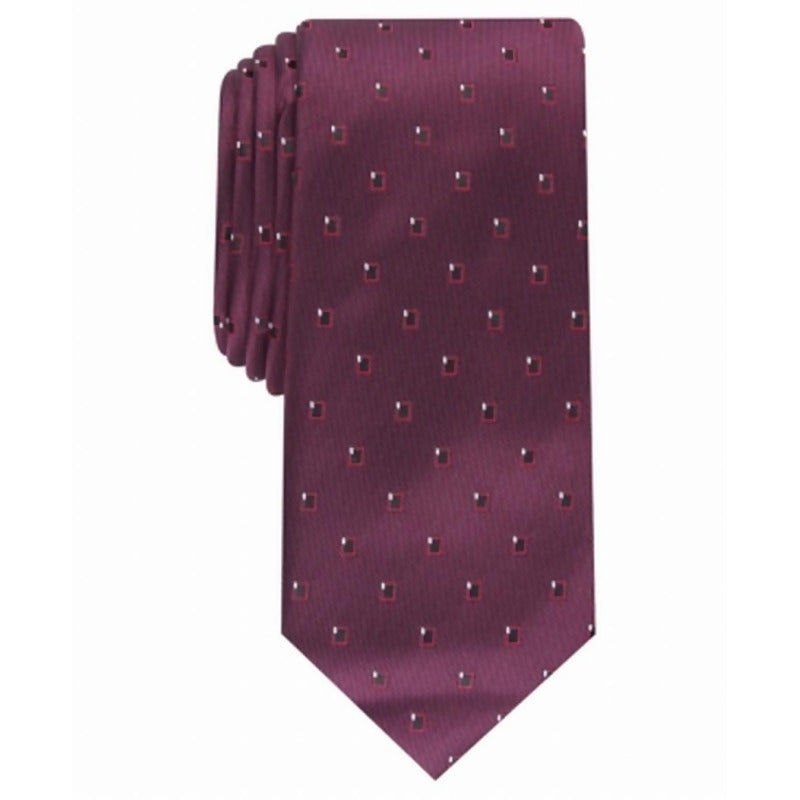 Alfani Men's Slim Neat Tie Red Size Regular