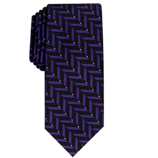 Alfani Men's Slim Geometric Tie Purple Size Regular