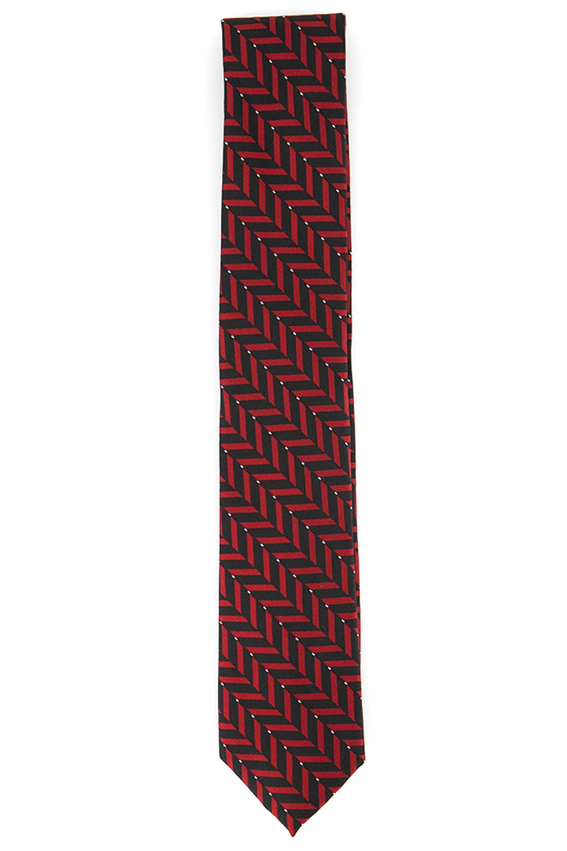 Alfani Men's Slim Geometric Tie Red Size Regular