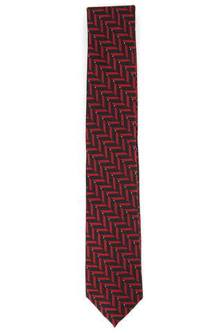 Alfani Men's Slim Geometric Tie  Red Size Regular