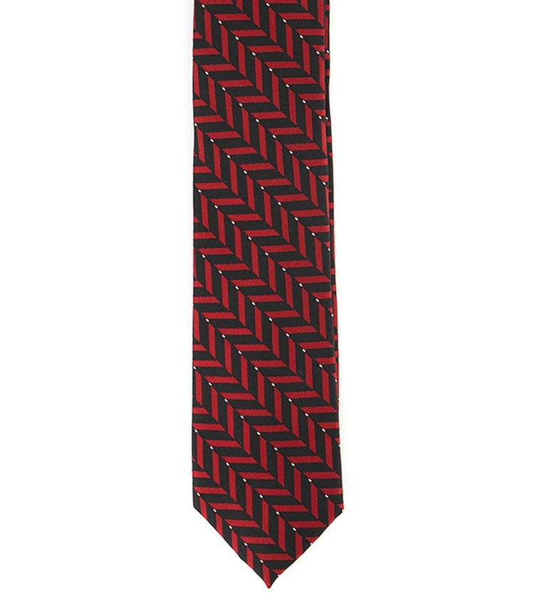 Alfani Men's Slim Geometric Tie  Red Size Regular