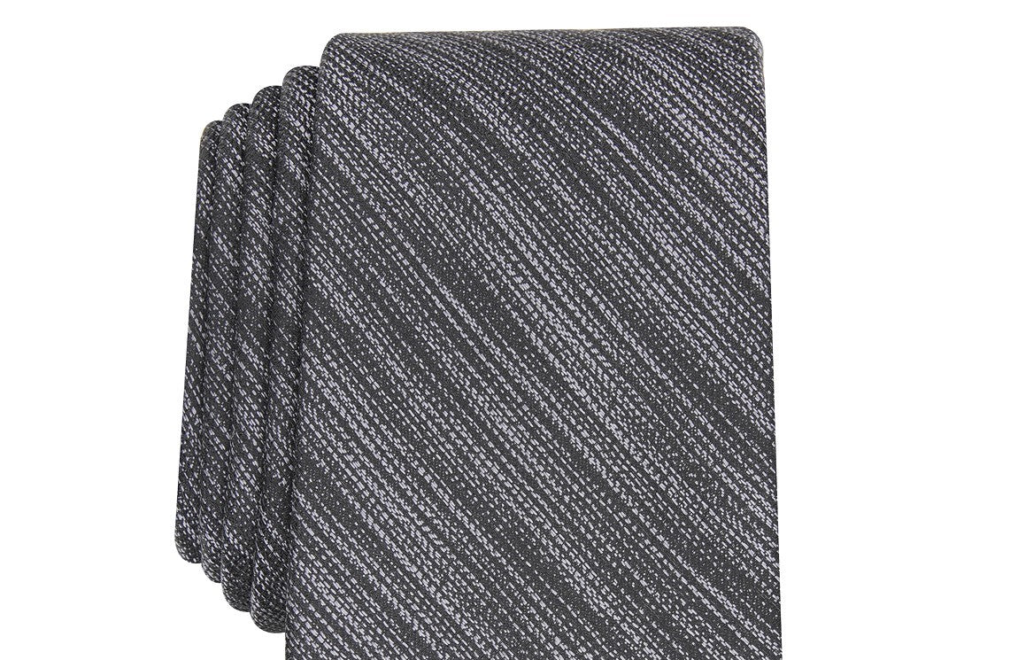 Alfani Men's Slim Stripe Tie Gray Size Regular