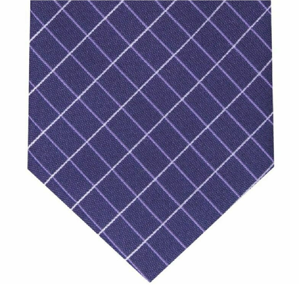 Alfani Men's Slim Grid Tie Purple One Size