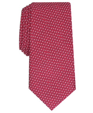 Alfani Men's Slim Abstract Dot Tie Burgundy Size Regular