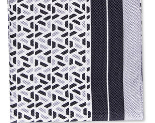 Alfani Men's Geo Silk Pocket Square White Size Regular