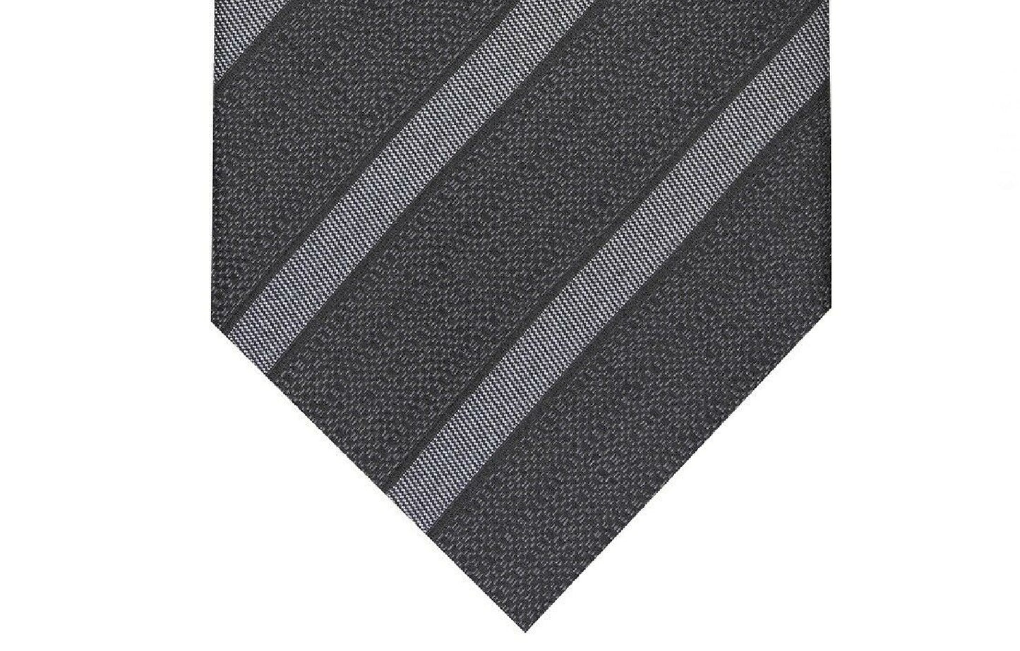 Tasso Elba Men's Striped Silk Tie Black Size Regular