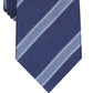 Tasso Elba Men's Classic Stripe Silk Tie Navy Size Regular