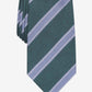 Tasso Elba Men's Classic Stripe Silk Tie Green Size Regular