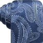Tasso Elba Men's Classic Paisley Silk Tie Navy Size Regular