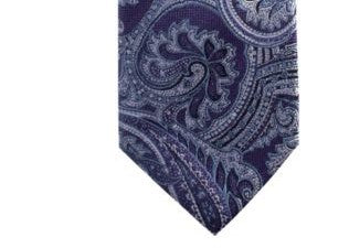 Tasso Elba Men's Classic Paisley Silk Tie Purple Size Regular
