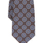 Tasso Elba Men's Classic Medallion Silk Tie Brown Size Regular