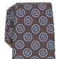Tasso Elba Men's Classic Medallion Silk Tie Brown Size Regular