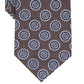 Tasso Elba Men's Classic Medallion Silk Tie Brown Size Regular