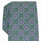 Tasso Elba Men's Classic Medallion Silk Tie Green Size Regular