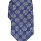 Tasso Elba Men's Classic Medallion Silk Tie Navy Size Regular