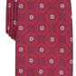 Tasso Elba Men's Medallion Silk Tie Red Size Regular