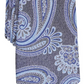 Tasso Elba Men's Paisley Silk Tie Gray Size Regular