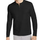 Alfani Men's Quarter-Zip Thermal Shirt Black Size Extra Large
