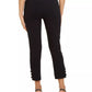 JM Collection Women's Tummy Control Hardware-Trim Ankle Pants Black Size Small