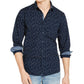 Sun + Stone Men's Crossroads Print Shirt, Navy Size Extra Large