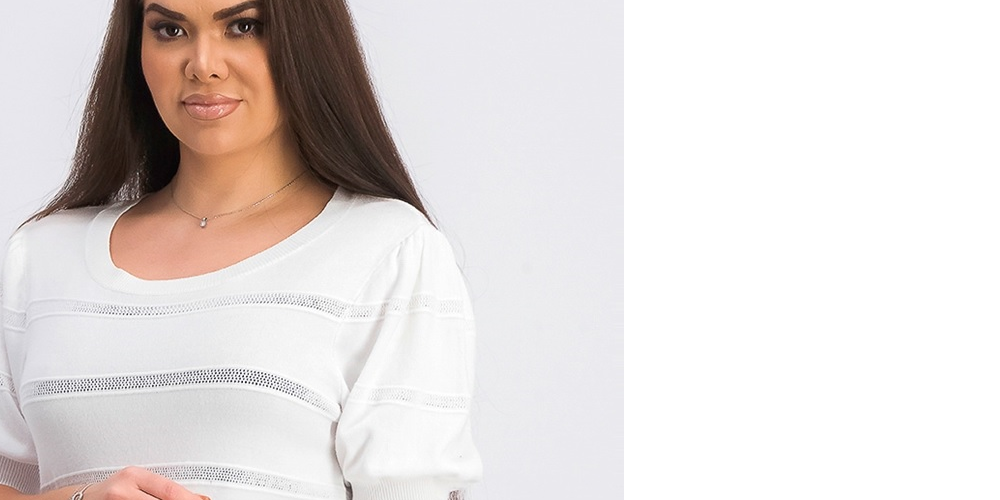 Maison Jules Women's Puff-Sleeve Sweater Bright White Size X-Small