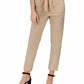 Maison Jules Women's Cropped Paperbag Pants Beige Size Small