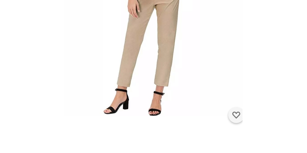 Maison Jules Women's Cropped Paperbag Pants Beige Size Small