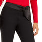 INC International Concepts Women's Bow-Detailed Tapered Ankle Pants Black Size 8
