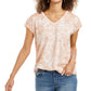 Style & Co Women's Medallion Graphic-Print T-Shirt Pink Size Extra Large