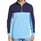 Club Room Men's Regular-Fit Colorblocked 1/4-Zip Sweatshirt Blue Size Large