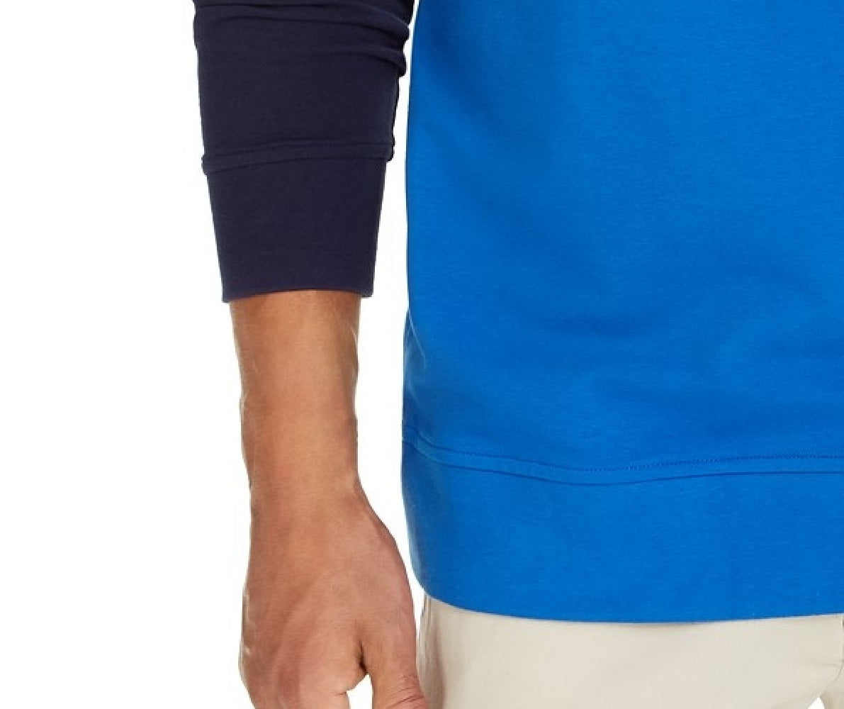 Club Room Men's Regular-Fit Colorblocked 1/4-Zip Sweatshirt Pink Size Extra Large
