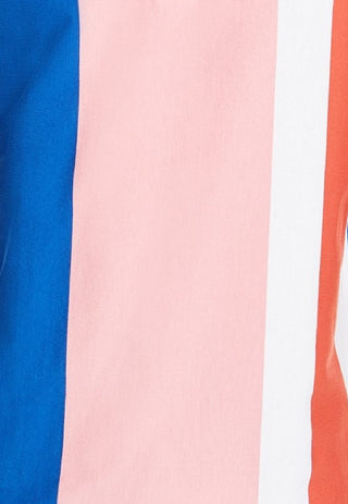 Club Room Men's Vertical Stripe Long Sleeve Rugby Shirt Pink Size Medium