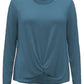 Style & Co Women's Twist-Hem Top Blue Size Large