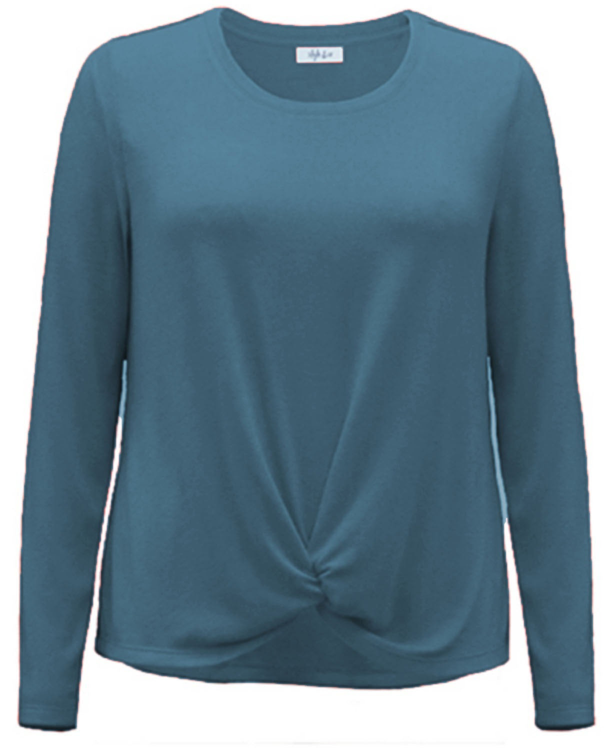 Style & Co Women's Twist-Hem Top Blue Size Large