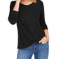 Style & Co Women's Twist-Front Top Black Size Small