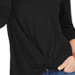 Style & Co Women's Twist-Front Top Black Size Small