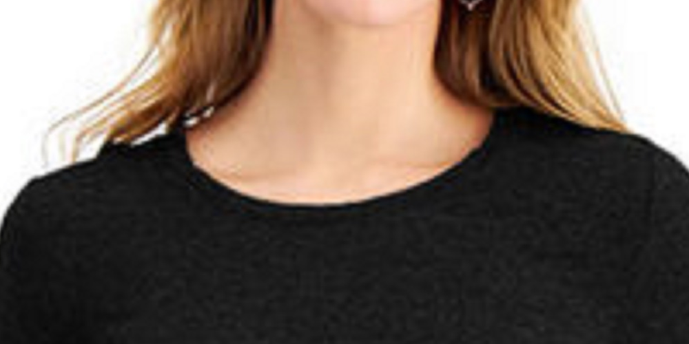 Style & Co Women's Twist-Front Top Black Size Medium