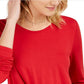Style & Co Women's Twist Front Top Red Size Large